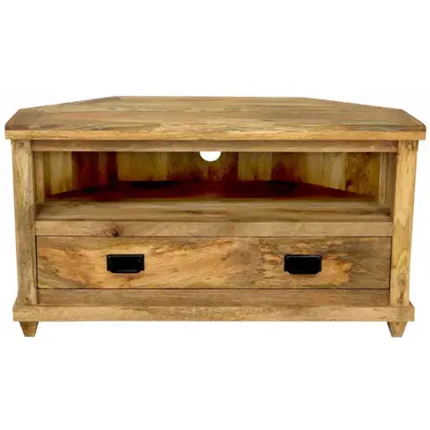 TV stolíky TV stolík rohový Devi 110x60x50 indický masív mango