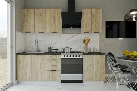 Kuchynské linky RUBUS moderná kuchynská linka 180, grey craft oak
