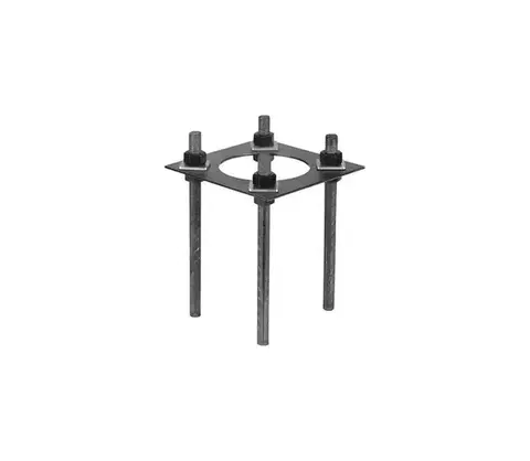 Záhradné lampy  Montážna základňa pre stĺp vonkajšieho osvetlenia BASE 20x20 cm čierna 004432