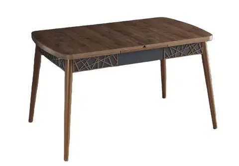 Jedálenské stoly Extendable Dining Table Amalfi Motif - Walnut