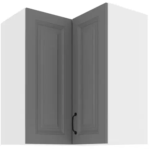 Kuchynské skrinky visiace Skrinka do kuchyne STILO DUSTGREY/biely 60X60 GN-72 2F (90°)