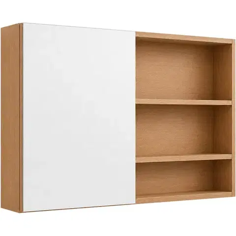 Kúpeľňový nábytok CERANO - Kúpeľňová zrkadlová skrinka Orea - dub medový - 120x65x15 CER-661939