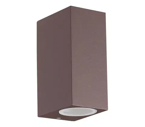 Svietidlá Ideal Lux - Vonkajšie nástenné svietidlo UP 2xG9/15W/230V IP44 hnedé 213354