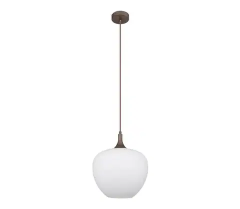 Svietidlá Globo 15548H1C - Luster na lanku MAXY 1xE27/60W/230V biela/hnedá 15548H1C