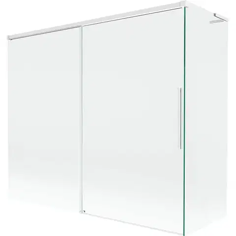 Sprchové dvere MEXEN/S - Rox L vaňová zástena 2-krídlová posuvná 180 + 90 x 150, transparent, biela 8C9L-180-090-20-00