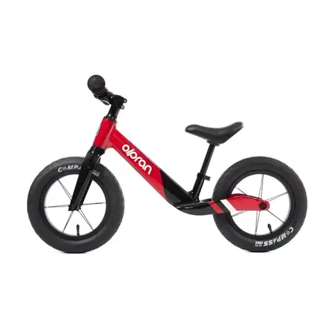 Detské odrážadlá Ultraľahké odrážadlo Olpran Bufotes 12" • 2,8 kg purpurovo červená/čierna