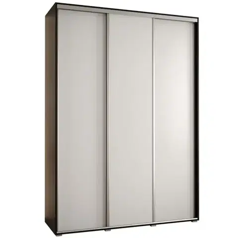 Šatníkové skrine Skriňa 45 Canaris 1 180 čierna/biela/silver