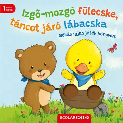 Leporelá, krabičky, puzzle knihy Izgő-mozgó fülecske, táncot járó lábacska - Mókás ujjas játék könyvem - Miriam Cordes