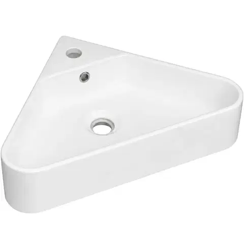 Umývadlá CERANO - Umývadlo keramické Ava - závesné rohové - biela lesklá - 56x34 CER-680378