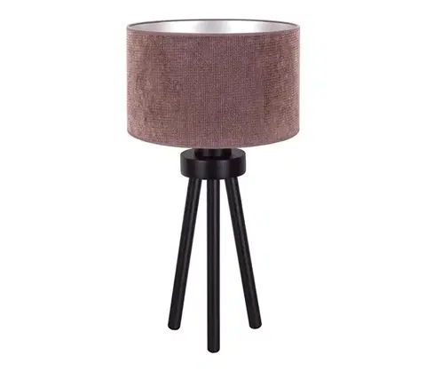 Lampy  - Stolná lampa LYON 1xE27/15W/230V pr. 30 cm hnedá 602310