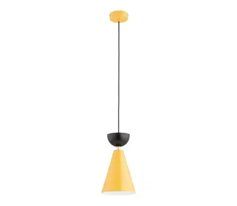Svietidlá  Luster na lanku ENTORI 1xE27/15W/230V žltá/čierna 61601