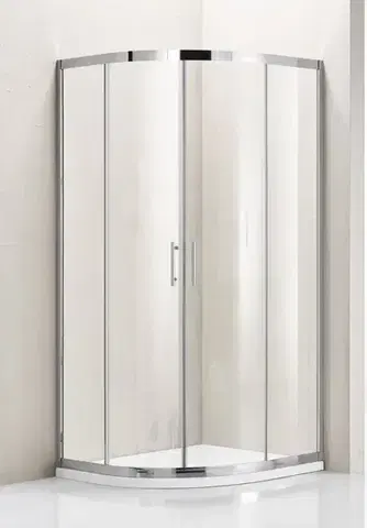 Kúpeľňové batérie HOPA HOPA - Sprchový set MATARO INOX s vaničkou - FARBA rámu - Nerez, Materiál - Nerez, Rozmer A - 90, Rozmer B - 90, Rozmer C - 195, Smer zatvárania - Univerzálne Ľavé / Pravé, Výplň - Číre bezpečnostné sklo - 6 mm BCMATA90NCVLM