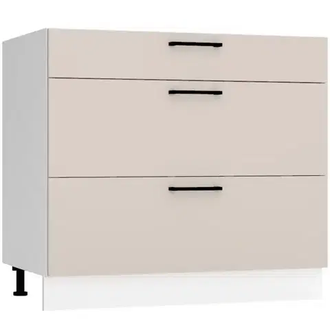 Kuchynské skrinky stojace Kuchynská skrinka Max D90pc S/3   svetlobéžová