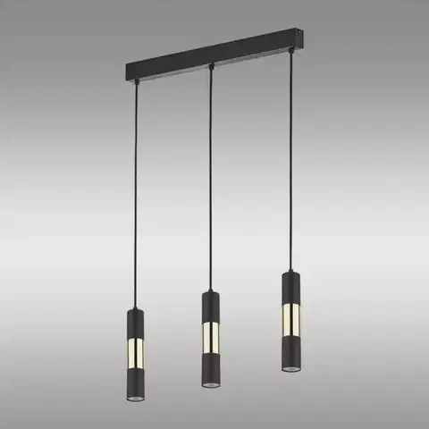Lampy nad stôl do jedálne Luster Vivien Black/Gold 4757 LW3