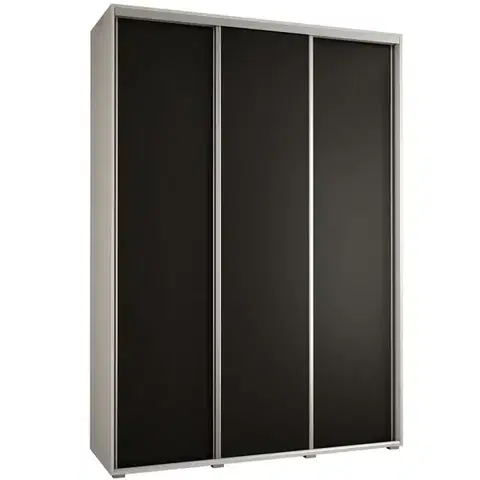Šatníkové skrine Skriňa 45 Canaris 1 200 biela/čierna/silver