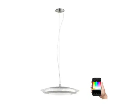 Svietidlá Eglo 98044 - LED RGB Stmievateľný luster na lanku MONEVA-C LED/27W/230V 98044