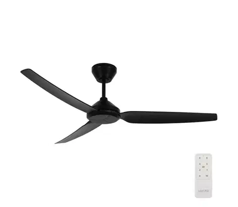Ventilátory Lucci air 21616349 - Stropný látor POLIS IP55 čierna + diaľkové ovládanie 21616349
