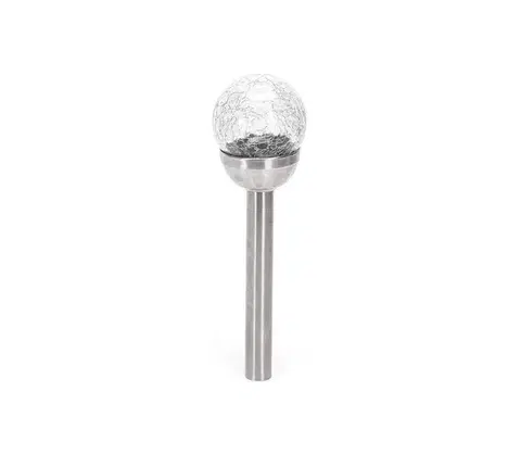 LED osvetlenie  B.V.  - LED solárne svietidlo LED/2V 6500K IP44 40 mAh strieborné B10201AEGH