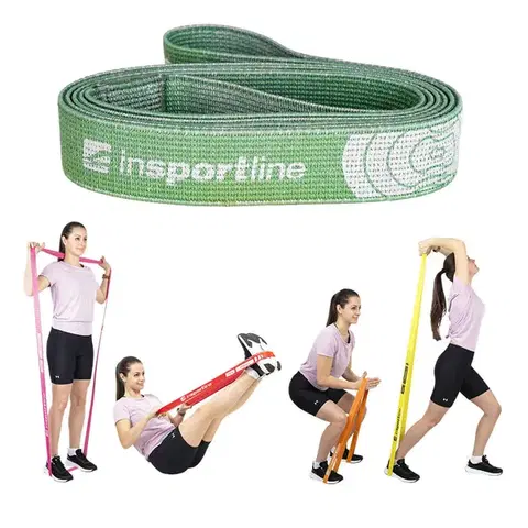 Ostatné fitness náradie Posilňovacia guma inSPORTline Rand Light zelená