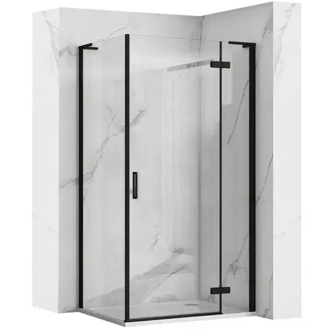 Sprchovacie kúty REA/S - Sprchová kabína Hugo Black 90x80 KPL-45222
