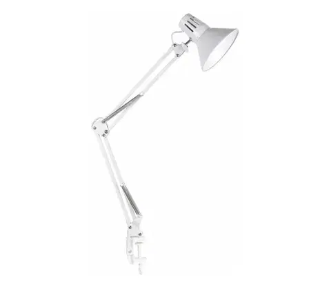 Lampy  Stolná lampa s klipom WORKER 1xE27/10W/230V biela 327536