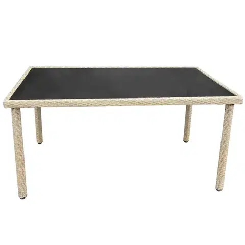 Záhradné stoly Stôl technoratan Dandy prírodný 150 x 90 cm