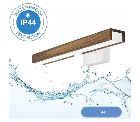 Svietidlá BRILAGI- LED Kúpeľňové osvetlenie zrkadla WOODY MIRROR LED/8W/230V IP44 dub/biela 8590828607489
