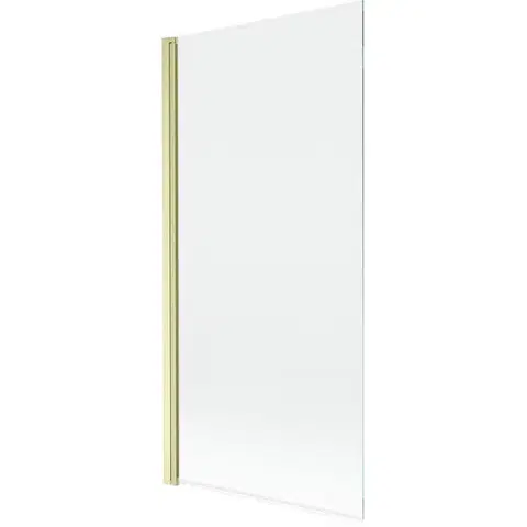 Sprchové dvere MEXEN - MIST vaňová zástena 90x150 cm 6mm 1-s, zlatá kartáčovaná, číra 8A9-090-001-55-00