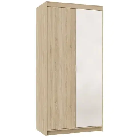 Šatníkové skrine Skriňa Elena Sonoma 2d-1d 1 Zrkadlo