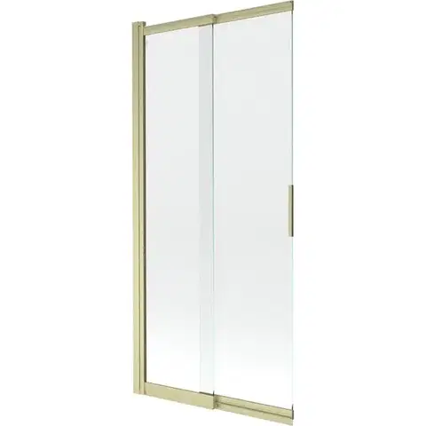 Sprchové dvere MEXEN - Fox vaňová zástena 2-krídlová posuvná 85 x 150, transparent, zlatá kartáčovaná 891-085-002-55-00