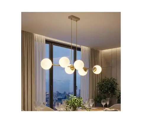 Svietidlá BRILAGI - Luster na lankách MILO ECRU 6xE27/60W/230V béžová/zlatá 75-023B