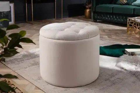 Taburety a podnožky Chesterfield taburet ZETHOS Dekorhome