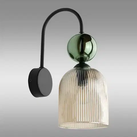 Lampy do obývačky Luster SOPHIA GREEN COGNAC 11143 LK1