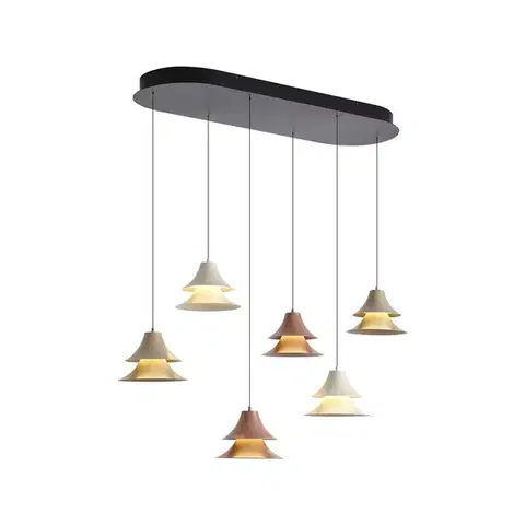 Závesné svietidlá Závesná lampa viacfarebná vrátane LED stmievateľná 6-svetiel Easylift - Witch