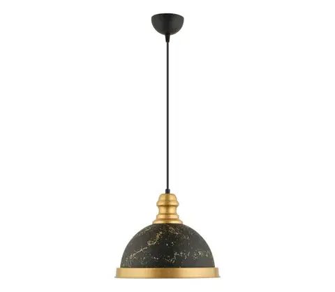 Svietidlá  Závesný luster na lanku MONZA 1xE27/40W/230V pr. 29 cm čierna/bronzová 518LMS1121