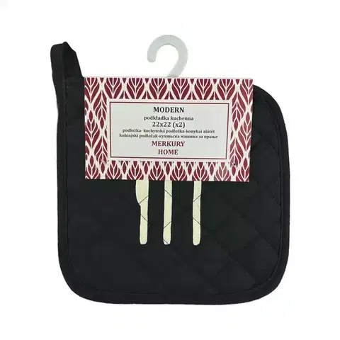Bytový textil Kuchynská chňapka MODERN čierna