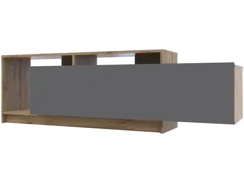 TV stolíky NABBI Ulfet U2 tv stolík dub tahoe / antracit