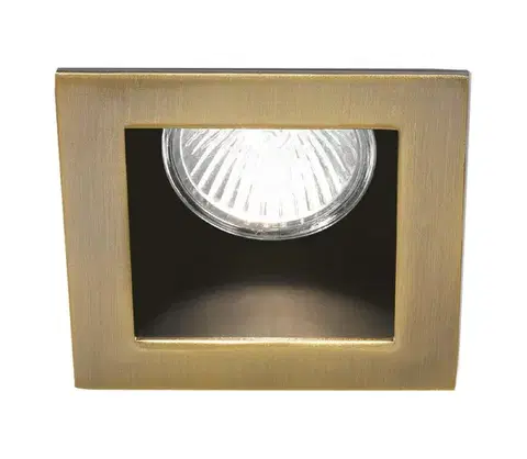 Svietidlá Ideal Lux - Zapustené svietidlo FUNKY 1xGU10/50W/230V 9x9 cm mosadz 083247