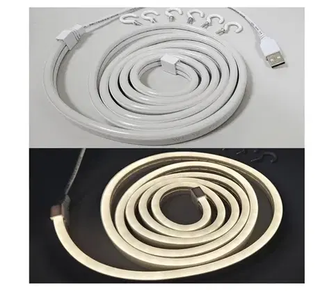 LED osvetlenie  LED Flexibilný pásik NEON LED/5V USB 1,8 m biela 008 0001135