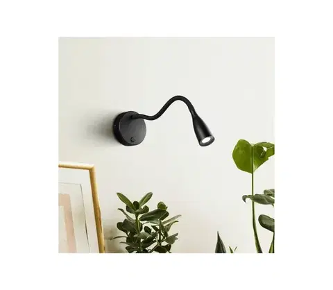 Svietidlá Eglo 901818 - LED flexibilná nástenná lampa OLIVANDINO LED/3,8W/230V čierna 901818