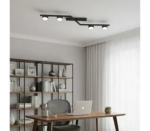 Svietidlá EMIBIG Stropné svietidlo SKAN 4xGX53/12W/230V čierne 1574/4