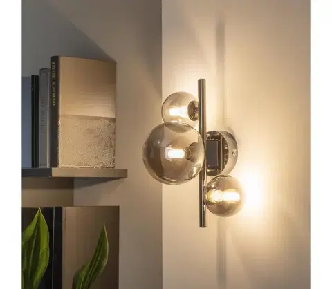 Svietidlá BRILAGI - LED nástenné svietidlo MILLA 3xG9/3W/230V čierny chróm/dymová 4010-3CS