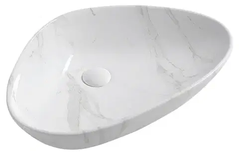 Umývadlá SAPHO - DALMA keramické umývadlo na dosku, 58,5x39cm, carrara 217