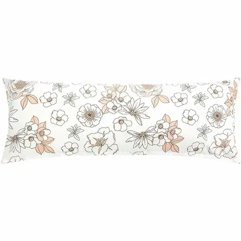 Obliečky Bellatex Obliečka na relaxačný vankúš Kvet lososová, 55 x 180 cm
