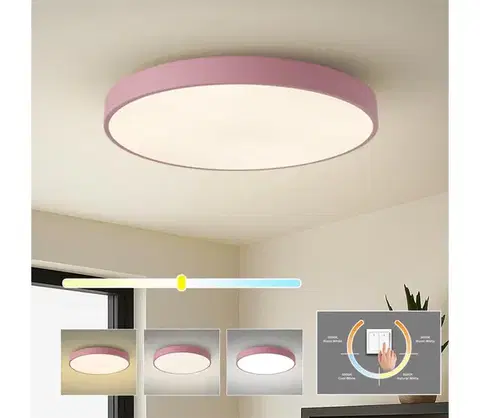 Svietidlá BRILAGI - Stropné LED svietidlo POOL LED/100W/230V 3000/4000/6000K 80 cm ružové BRI715