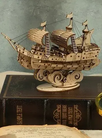 3D puzzle 3D Creative Drevené 3D puzzle Plachetnica