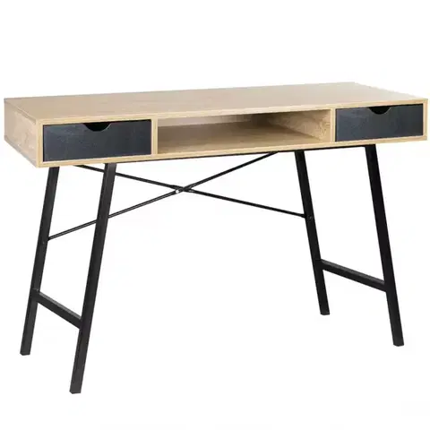 Moderné kancelárske stoly Písací stôl Loft sonoma/ čierny