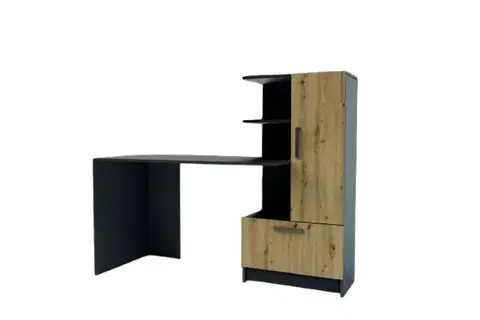 Písacie stoly ORIGINAL písací stôl pravý, dub artisan-antracit