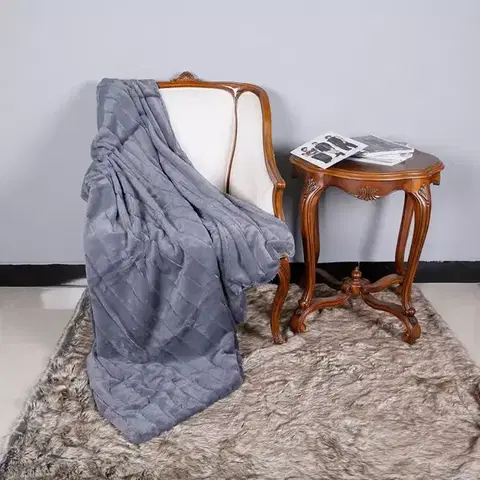 Jednofarebné deky Deka Adelia 70x140 tmavošedý