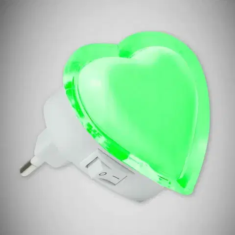 LED nastenné svietidlá Nočné svetlo Srdce HL992L0,4W zelené